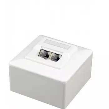 Gembird Cablexpert MWS-2S6-01 Kištukinis lizdas su RJ45 Cat.6 sieniniu dangteliu, baltas