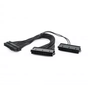 GEMBIRD CC-PSU24-01 24 kontaktų ATX maitinimo ilginimo laidas, kištukas į lizdą, 30 cm, juodas