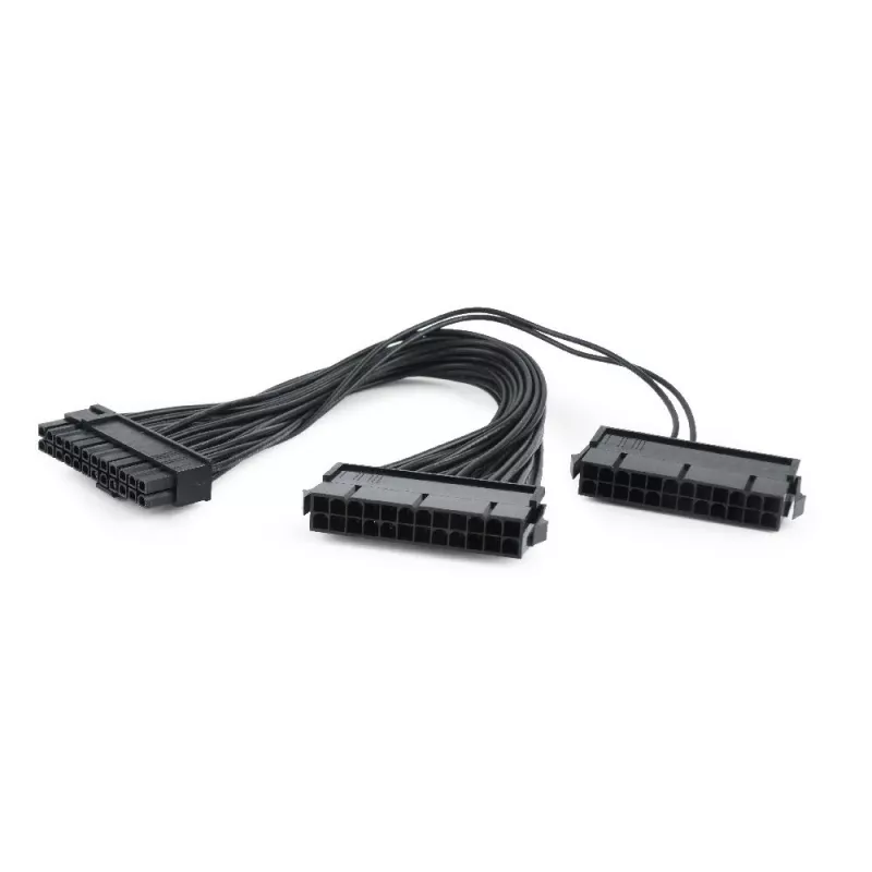 GEMBIRD CC-PSU24-01 24 kontaktų ATX maitinimo ilginimo laidas, kištukas į lizdą, 30 cm, juodas