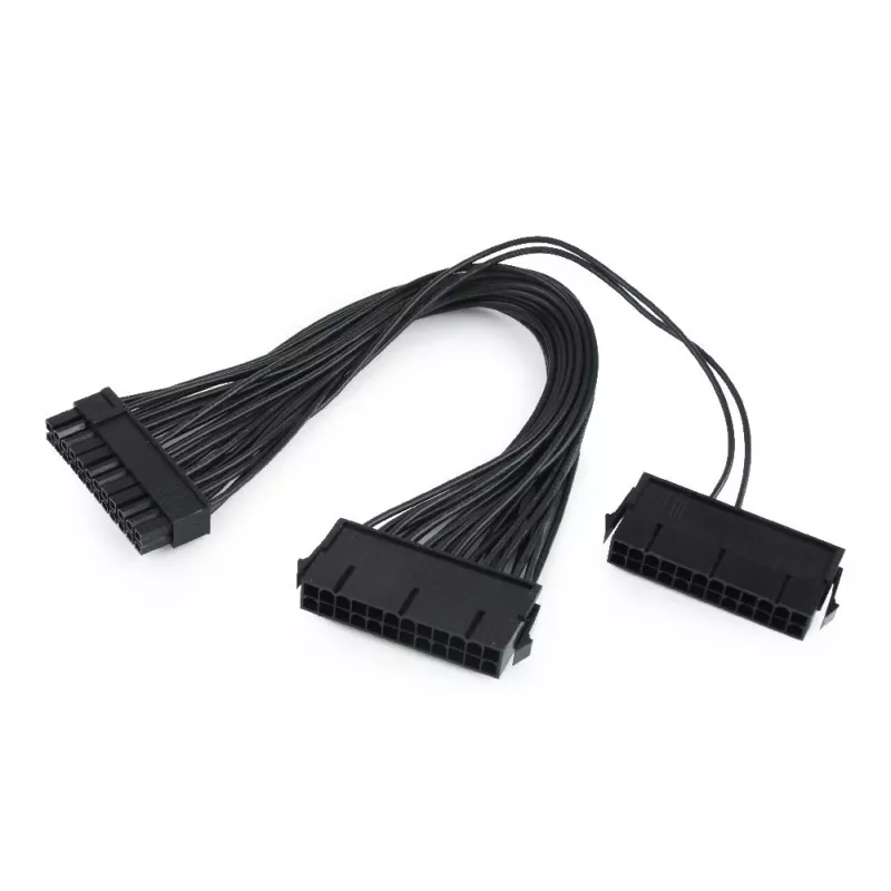 GEMBIRD CC-PSU24-01 24 kontaktų ATX maitinimo ilginimo laidas, kištukas į lizdą, 30 cm, juodas