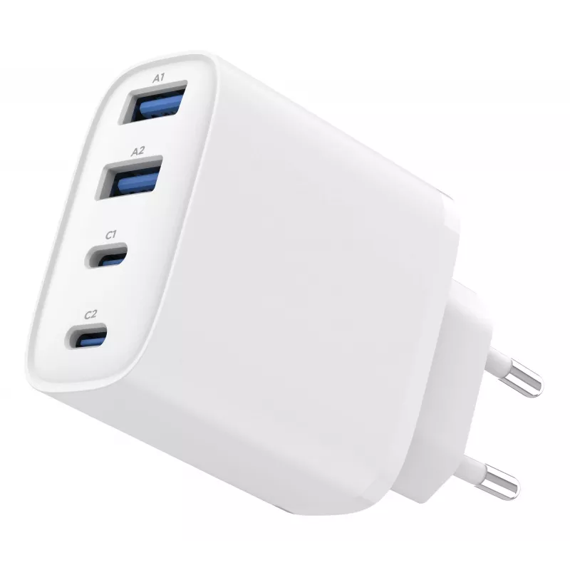 Gembird TA-UC-2A2C-PD40-01-W GaN USB PD 4 prievadų įkroviklis, 40 W, baltas