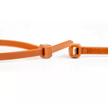 WKK Plastikinis kabelio raištis rudas 300x4.8 mm 100 vnt.