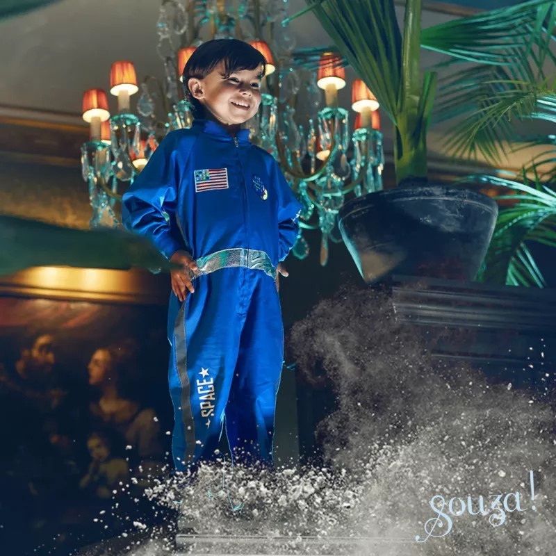 Souza! Astronaut Andre Fancy Dress Costume Blue 5-7 Years