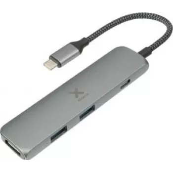 Xtorm XWH03 USB-C Hub – USB 3.2 Gen 1, 4K HDMI, 60W PD, aliuminis, juodas