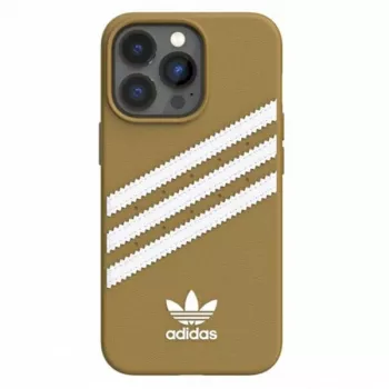 Adidas Originals Moulded PU Case, skirta iPhone 13 Pro Max 6,7 inch, smėlio-aukso spalvos