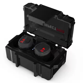 PerfectPro H-10 Ausinės su apsauga nuo triukšmo ir mikrofonu, 29 dB SNR, juodos/geltonos spalvos