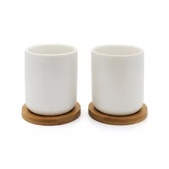 Bredemeijer Duet 1x2 Tea Mug Set 200ml with Bamboo Coasters 142013
