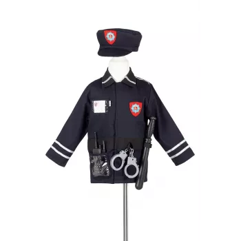 Souza! Policininko kostiumo rinkinys su kepure ir aksesuarais (4-7 metai)
