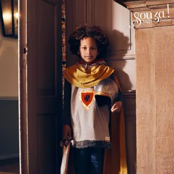 Souza! Marcus Knight Soft Armor Costume su Apsiaustu Vaikams 3-4 Metų