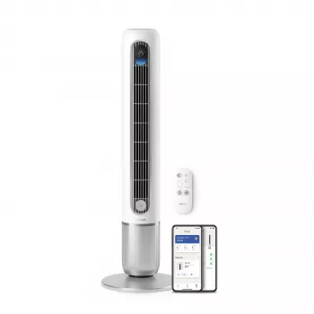 Philips CX7550/00 7000 Series bokštinis ventiliatorius su programėlės valdymu, baltas