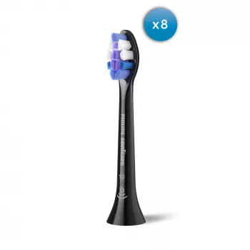 Philips Sonicare S2 Sensitive HX6058 Extra Dantų Šepetėlių Galvutės 8 Vnt. Juodos
