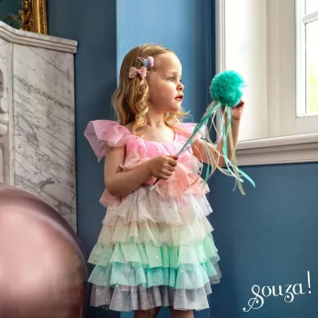 Souza! Fenne Rainbow Princess Tulle Dress Costume for Girls 3-4 Years