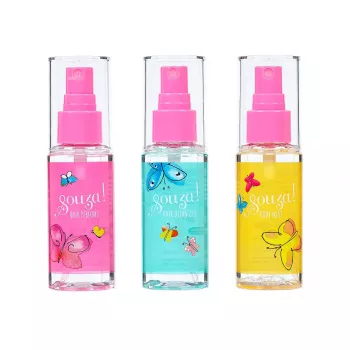 Souza! vaikų plaukų ir kūno rūko rinkinys 3 x 50 ml