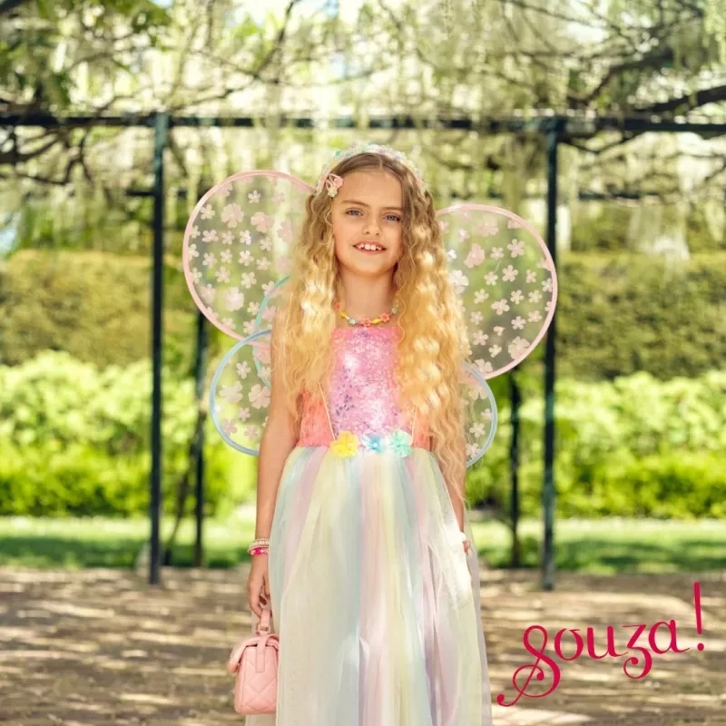 SOUZA! Fairy Butterfly Costume Set Flora Dress and Wings 8-10 Years