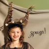 SOUZA! Agatha raganos kostiumo suknelė su LED lemputėmis mergaitėms 5-7 metams