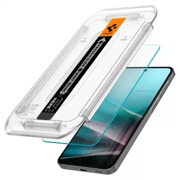Spigen Glas.tR EZ Fit 2-Pack Grūdinto stiklo ekrano apsauga, skirta Samsung Galaxy A36 5G, skaidri