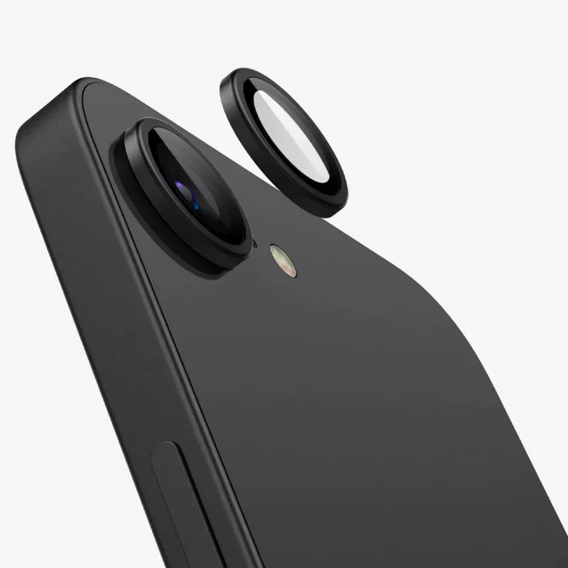 Spigen Optik Pro Glas.tR EZ Fit Camera Protector 2-Pack for iPhone 16E/17E Black