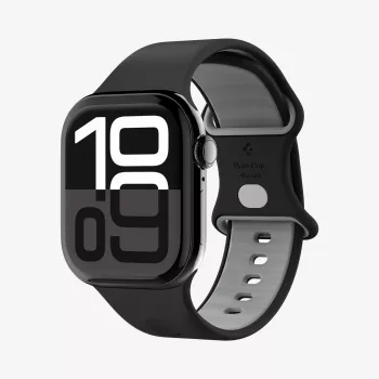 Spigen Nano Pop dirželis, skirtas Apple Watch 6/7/8/9/10/11/SE/SE 3/Ultra 1/Ultra 2/Ultra 3 (44/45/46/49 mm) juodas