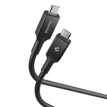 SPIGEN EB24012CC Essential USB-C to USB-C laidas 240W 120cm juodas