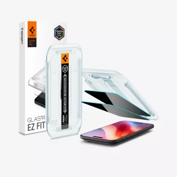 Spigen Glas.tR EZ Fit AC Privacy Screen Protector, skirta iPhone Air (2 vnt. pakuotė)