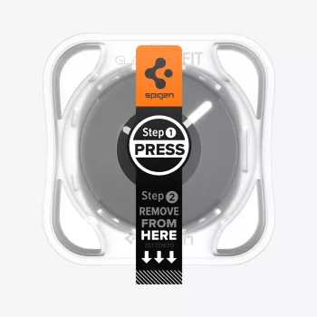 Spigen Glas.TR EZ Fit grūdinto stiklo ekrano apsauga, skirta Samsung Galaxy Watch 44mm (2 vnt. pakuotė) - Skaidri