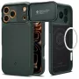 Spigen Optik Armor MagFit dėklas iPhone 17 Pro Max, suderinamas su MagSafe, Abyss Green spalvos (ACS09901)