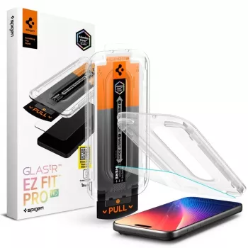 Spigen GLAS.TR EZ Fit Pro Grūdinto stiklo ekrano apsauga, skirta Apple iPhone 16 Pro Max / 17 Pro Max, permatoma, 2 vnt.