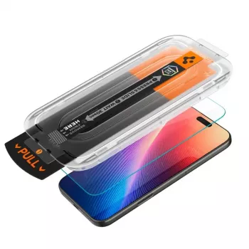 Spigen GLAS.TR EZ Fit Pro Grūdinto stiklo ekrano apsauga, skirta Apple iPhone 16 Pro Max / 17 Pro Max, permatoma, 2 vnt.