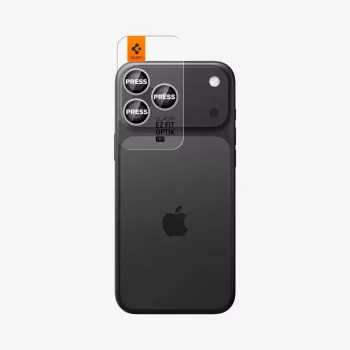 Spigen Optik Pro Glas.tR EZ Fit Camera Protector 2-Pack, skirtas iPhone 14 Pro / Max, 15 Pro / Max, 16 Pro / Max, 17 Pro / Max - sidabrinis