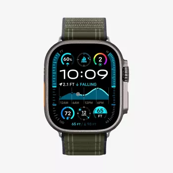 SPIGEN Rugged Armor Pro Apple Watch apyrankė su integruotu dėklu (44/45/46/49 mm) – Žalia