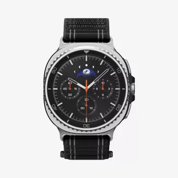 SPIGEN WBF0 Dirželis su Dėklu, skirtas Samsung Galaxy Watch 8 / Classic (40/44/46 mm), Juodas