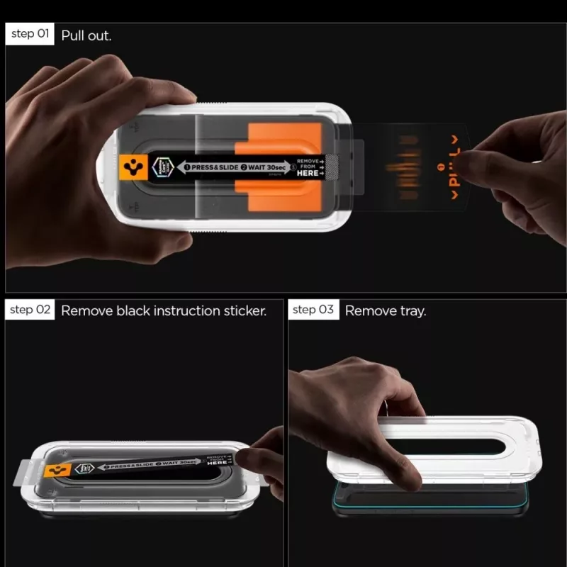Spigen Glas.tR EZ Fit Pro HD Grūdinto stiklo ekrano apsauga, skirta Samsung Galaxy S25 FE - Skaidri (2 vnt.)