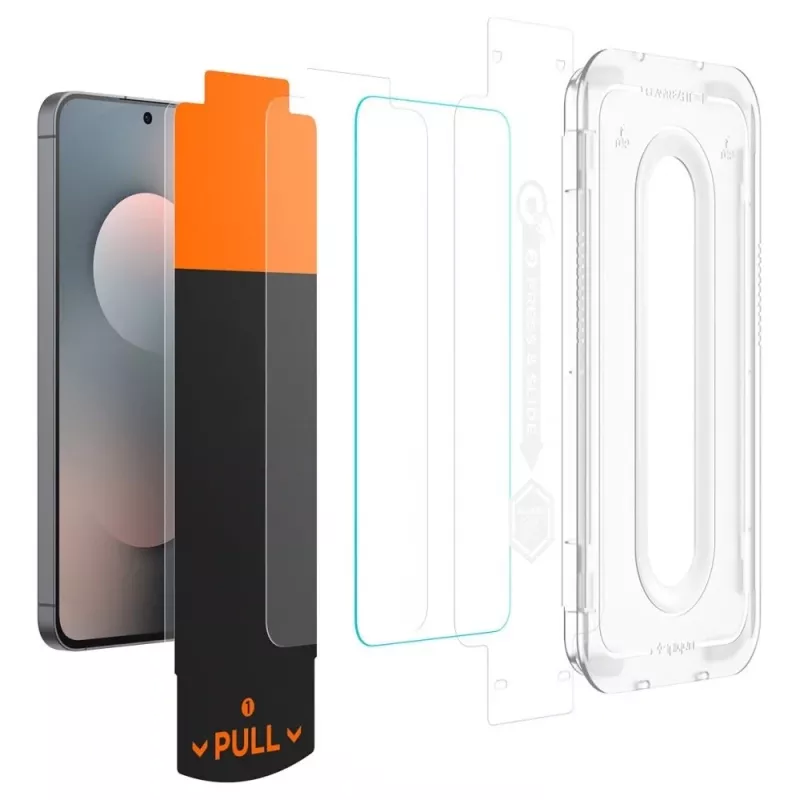 Spigen Glas.tR EZ Fit Pro HD Grūdinto stiklo ekrano apsauga, skirta Samsung Galaxy S25 FE - Skaidri (2 vnt.)