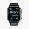 Spigen Rugged Armor Pro WBF1 diržas su dėklu, skirtas Apple Watch 44/45/46/49mm, juodas/žalias