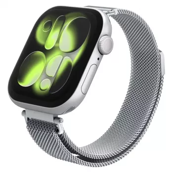 Spigen WBM4 nerūdijančio plieno apyrankė, skirta Apple Watch 8/9/10/11/SE (40/41/42 mm), sidabrinė