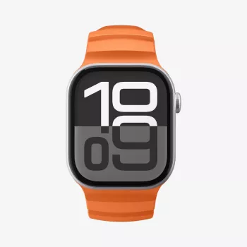 Spigen WBS2 Apple Watch juosta su integruotu dėklu, skirta Apple Watch 8/9/10/11/SE/Ultra (44/45/46/49 mm), oranžinė