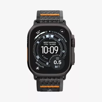 Spigen Athlex Air 2 Apple Watch Dirželis 44/45/46/49 mm Active Black/Orange