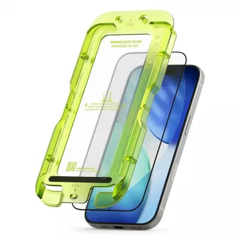 Ringke Easy Slide Grūdinto stiklo apsauginis ekrano stiklas 2 vnt., skirtas Apple iPhone 17 - juodas