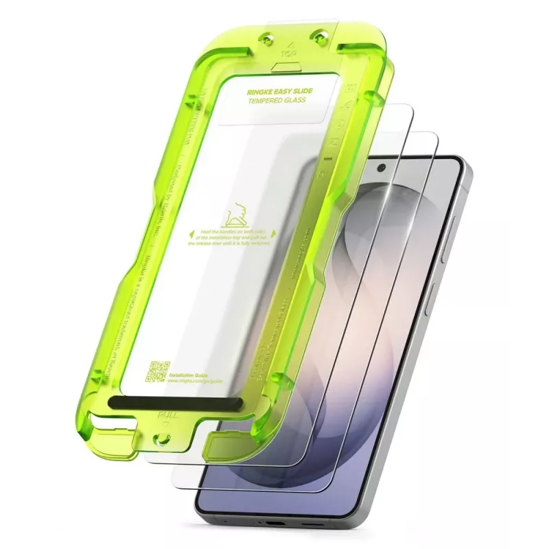 Ringke Easy Slide 2-Pack Grūdinto Stiklo Ekrano Apsauga, skirta Samsung Galaxy S26, Skaidri