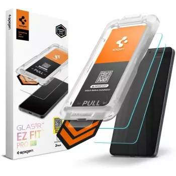 Spigen Glas.tR EZ Fit Pro AC HD 2-Pack Grūdinto Stiklo Ekrano Apsauga, Skaidri, skirta Samsung Galaxy S26+ Plus