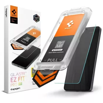 Spigen Glas.tR EZ Fit Pro AC HD grūdinto stiklo apsauginis ekrano stikliukas, skirtas Samsung Galaxy S26+ Plus, skaidrus