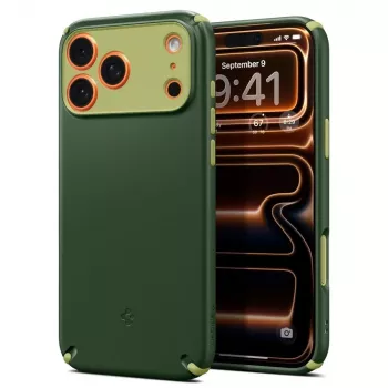 SPIGEN Nano Pop Hybrid Mag MagSafe Dėklas, skirtas Apple iPhone 17 Pro, Avocado Green