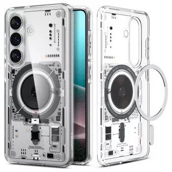 Spigen Ultra Hybrid Mag MagSafe dėklas, skirtas „Samsung Galaxy S26+ Neo One“ – permatomas