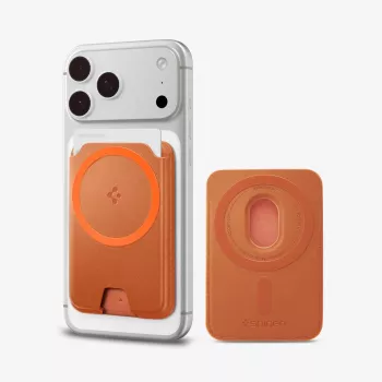 SPIGEN VALENTINUS MAGFIT+ MAGSAFE UNIVERSAL MAGNETIC CARD HOLDER METALLIC ORANGE