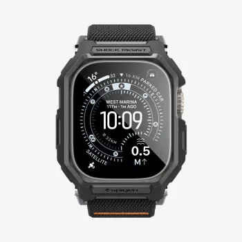 Spigen Rugged Armor & Tempered Glass Apple Watch Ultra 1 / 2 / 3 (49 mm) Matte Black