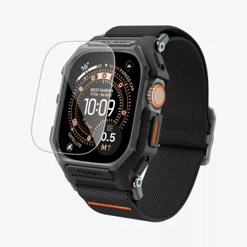 Spigen Rugged Armor & Tempered Glass Apple Watch Ultra 1 / 2 / 3 (49 mm) Matte Black
