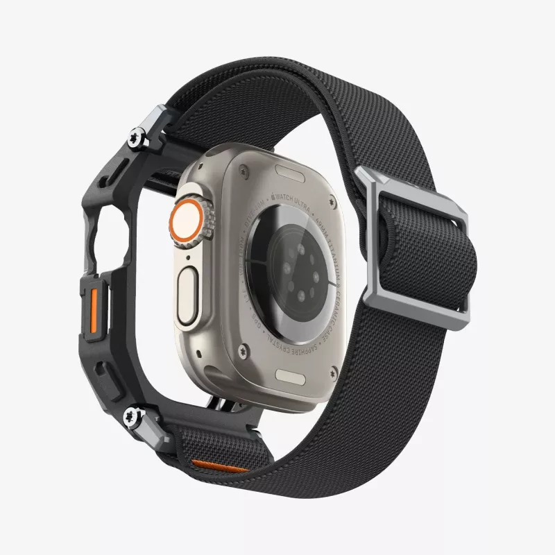 Spigen Rugged Armor & Tempered Glass Apple Watch Ultra 1 / 2 / 3 (49 mm) Matte Black