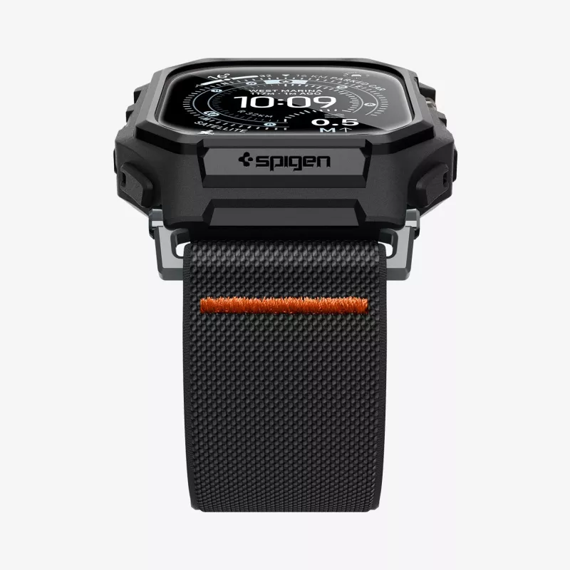 Spigen Rugged Armor & Tempered Glass Apple Watch Ultra 1 / 2 / 3 (49 mm) Matte Black