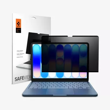 Spigen Safe View privatumo ekrano filtras, skirtas MacBook Neo 13 (2026)