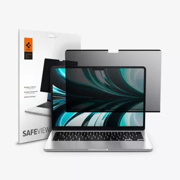 Spigen Safe View privatumo filtras, skirtas MacBook Air 13,6 colio (M2 2022 / M3 2024 / M4 2025 / M5 2026)